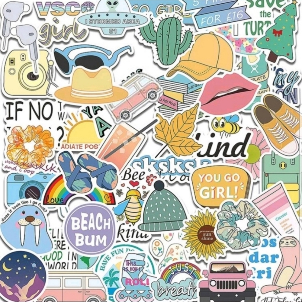 FREE SHIPPING | 40 Stickers | No Repeats | Durable | Reusable | Brand New